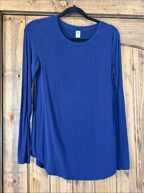 Old Navy Women's Long Sleeve Crew Neck Top - Royal Blue